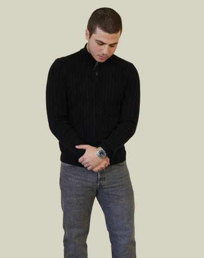 Cashmere half-zip sweater