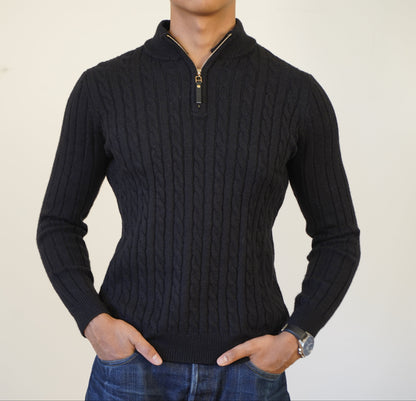 Cashmere half-zip sweater